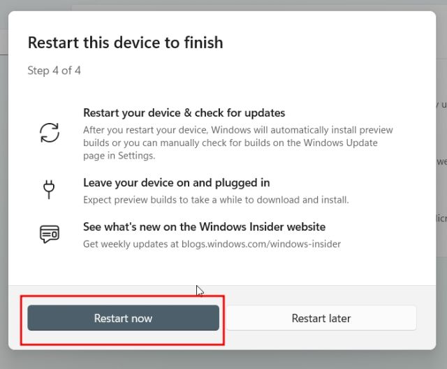 Windows 11 22H2 అప్డేట్ను ఇన్స్టాల్ చేయండి (బిల్డ్ 22621, 2022)